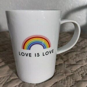 Love Is Love Rainbow Mug By Rosanna 12 Oz - Collectible Ceramic Coffee Cup